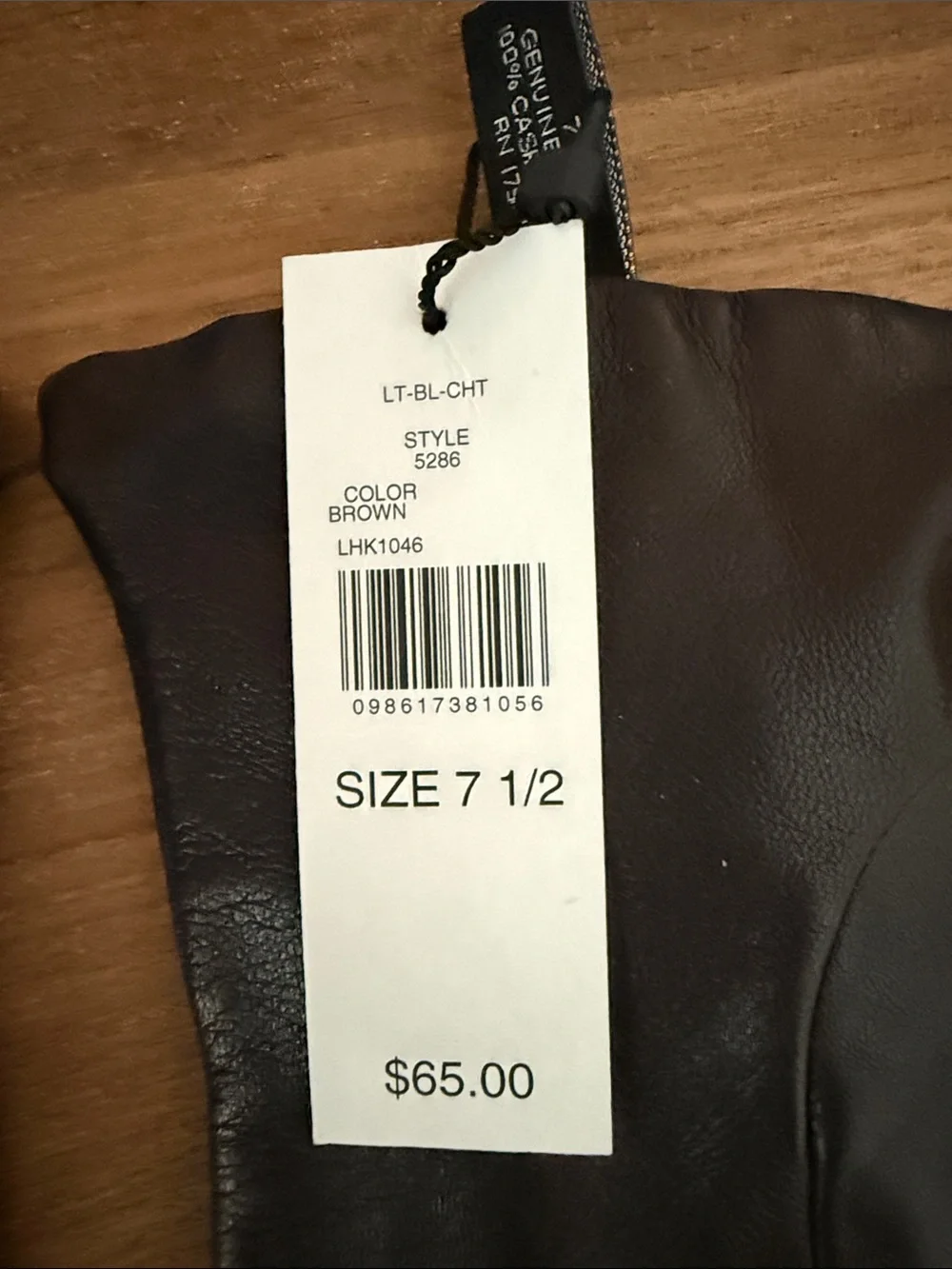 Lord & Taylor Women's Dark Brown Leather Gloves